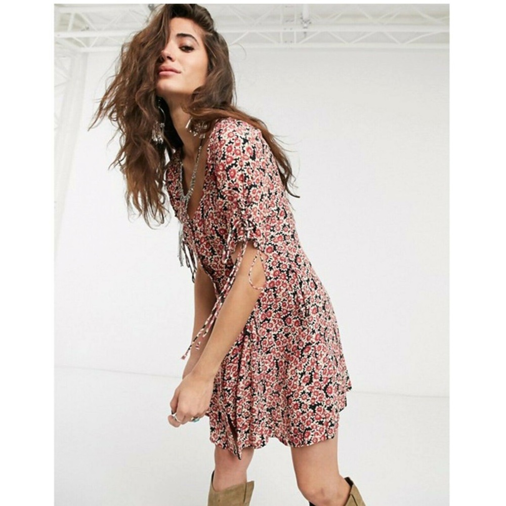 Free People Laced Up Button Down Dress